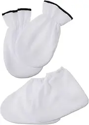 [MERRYHAPY] 4Pcs Paraffin Wax Hand and Foot Care Gloves Booties Comfortable for Home Salon Spa Use Enhances Absorption and Circulation