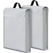 2 Pcs Fireproof Document Bag Large Fireproof Box 4500°f Upgraded Fireproof Wa...