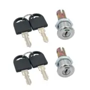 2Pcs Zinc Alloy Tool Box Lock with Key Cabinet Insert Linkage Drawer Lock