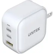 UNITEK 3 in1 GaN 66W USB Travel Charger White