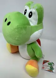 NEW with Tags All Star Collection Super Mario Bros Green Yoshi Plush Figure 10"