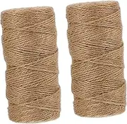 2 Rolls Jute Twine String Rustic Natural Rope for Present Wrapping Craft Projects and Party Decorations Durable and Versatile Burlap String