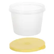 Cereal Storage Jars Round Airtight Seal Plastic Container For Food Storage Container 3.73X2.83X2.83in Dustproof Lid Space-Saving Design 1Pack