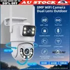 4K Dual Lens WiFi IP Camera Wireless Outdoor CCTV PTZ Home Security IR Cam New