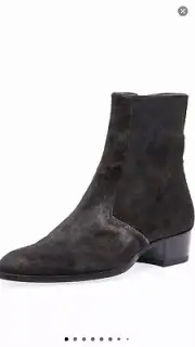 saint laurent pony hair lynx print mens boots. 42/9. $1450