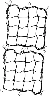 ZUNOXAZ 2pcs Motorcycle Cargo Net Elastic Luggage Net for Securely Fastening Gear Tanks and Trucks Stretchable Mesh with Multiple Hooks Fit for Motorcycles and Electric Vehicles