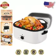 Cool-Touch 24 Quart Turkey Roaster Oven with Removable Insert for Easy Clean-Up