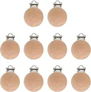 Dummy Clips, Wooden Dummy Clip, Dummy Clip, Wooden Dummy Clip, Wooden Dummy Clip, Wooden Dummy Clip, Wooden Teething Dummy Clips, Pack of 10