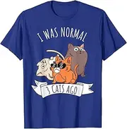 [SOKNKSTF] I was Normal 3 Cats Ago Cat Mom Dad Crazy Cat Lady T-Shirt