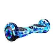 6.5" Hoverboard Scooter Bluetooth Speaker LED Self Balancing 2025 New Scooter - Blue-Camouflage