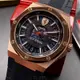 FERRARI:手錶,型號:FE00054,男女通用錶44mm玫瑰金錶殼深藍色錶面矽膠錶帶款