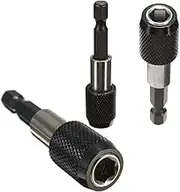 Yakamoz Drill Adapter Extension, Pack of 3 Pieces 1/4 Inch Hex Shank Magnetic Extension Chuck Adapter Quick Release Bar Socket Screwdriver Bit Holder