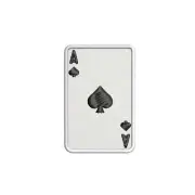 Ace of Spades Playing Card Iron-On Patch Embroidered Vegas Poker Blackjack