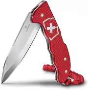 Victorinox Swiss Army Pro Hunter Knife - Clip & Lanyard - RED Alox