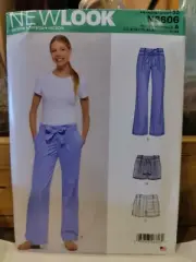 New Look Pattern Adult Pants Tie Front. Size 6-18