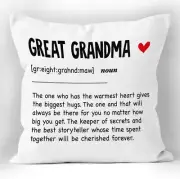 Gifts for Great Grandma Pillow Covers 18x18,Great Grandma Gifts,Birthday Gifts f