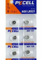 LR521 AG0 379 SR521W SR521SW 1.5V 6PCS Alkaline Watch Battery Button Coin Cell