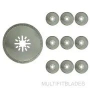 10 x 2-1/2" Diamond Oscillating Tool Blades Fits Older Dremel Multi-Max Machines