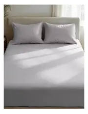 [Royal Comfort] 1500TC Cotton Rich Double Fitted Sheet Set 3 Piece in Indigo