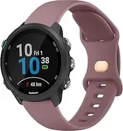 Vancle bands Compatible with Garmin Forerunner 245/Forerunner 645/Forerunner 165/Forerunner 55 SmartWatch, 20mm Silicone Sport band for Garmin Forerunner 245/645/165 Music for Women Men