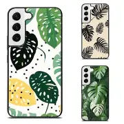 plant Monstera Leafs Anti scratch Cover For Samsung S7 S8 S9 S10 S20 Plus Lite