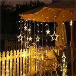 LED STAR MOON LIGHT STRING LIGHT LIGHTS FULL OF STAR CURTAIN