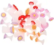 CANIGHT Pedicure Toe Separators for Women 32 Pcs Silicone Toe Separators Decorative Flower