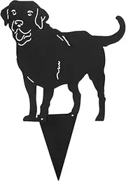 Abaodam Outdoor Yard Ornament Labrador Dog Stake Sign Garden Decor Stakes for Courtyard Adornment