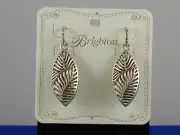 Brighton Silver Plated PALMETTO Openwork Palm Leaf Drop Earrings JA9270 $98