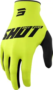 Shot Draw Burst Motocross Gloves, black-yellow, Size 4XL for Men Black Yellow