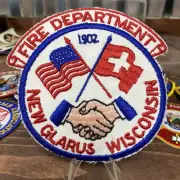 Vintage New Glarus Wisconsin Fire Department Patch - 4” Uniforms Patch - Rare