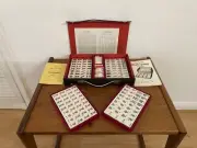 Vintage Mah Jong Game Set 144 Tiles ‘Chinese Game Of Four Winds’ In Carry Case