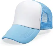 [Ynnolove] Kids 5 Panel Mesh Trucker Cap, Adjustable Snapback Hat, Blank Foam Trucker Hat
