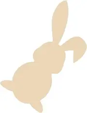 Create Your Own Easter Bunny Unfinished Wood Chip Easter Themed Rabbit Wooden Decor Safe for Children's Crafts
