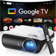High-Def Google TV Projector, 4K HDR, WiFi & Bluetooth - Perfect for Gatherings