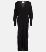 [Marant Etoile] Marant Etoile Ezinia V-neck maxi dress AU 10 black