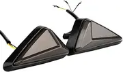 2Pcs Motorcycle Led Turn Signal Light Universal Triangle Indicator Flashing Light Embedded Signal Light Indicator Lights