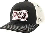 Zephyr ZHATS Standard NCAA Officially Licensed Trucker Hat Dakota Patch Defer Secondary Color