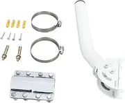 Adjustable Weather-Resistant Antenna Pole Mount for Starlink, Wall and Roof J Mount for Starlink V2 Rectangular Dish