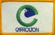 Carrollton Texas Flag Patch With Hook & Loop Fastener Gold Border #04
