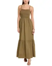 Line & Dot Smocked Maxi Dress