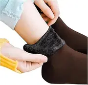 [NSADE] Men Women Socks Winter Warm Snow Socks Thickened Socks Add Solid Ankle Bare Leg Happy Fun Harajuku Sox (Color : Coffee Black Inside)