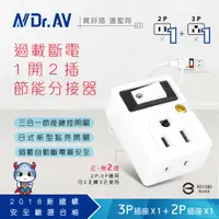 在飛比找PChome24h購物優惠-【N Dr.AV聖岡科技】TNT-858S 過載斷電1開2插