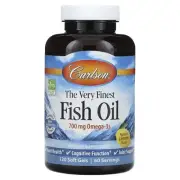 2 X Carlson, The Very Finest Fish Oil, Natural Lemon, 350 mg, 120 Soft Gels