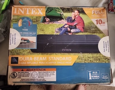 Intex Full 10" Dura-Beam Standard Airbed Mattress Pump Not Included 54x75x10 In