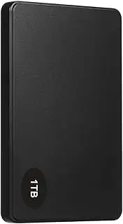 1TB USB2.0 Portable Hard Disk Mobile Hard Drive High-Speed Transmission Large ty Shockproof Plug and Play Black