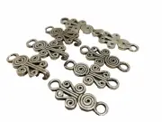 Blue Moon Abstract Hook And Eye Clasp Antique Silver