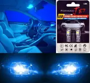 LED 3030 Light Blue 10000K 168 Two Bulbs License Plate Tag Replace Fit JDM
