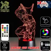 DEADPOOL 3D LED Battery USB Night Light 7 Colour Changing Room Lamp