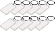 Lucky Line Key Tag with Flap,Split Ring & Paper Insert for Labeling, Key Organization & Identification, 10-Pack, Clear (6051010)